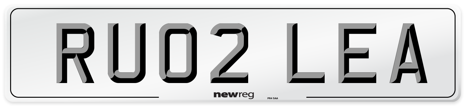 RU02 LEA Number Plate from New Reg